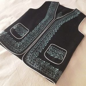 Wool Vest , Vintage , Handmade